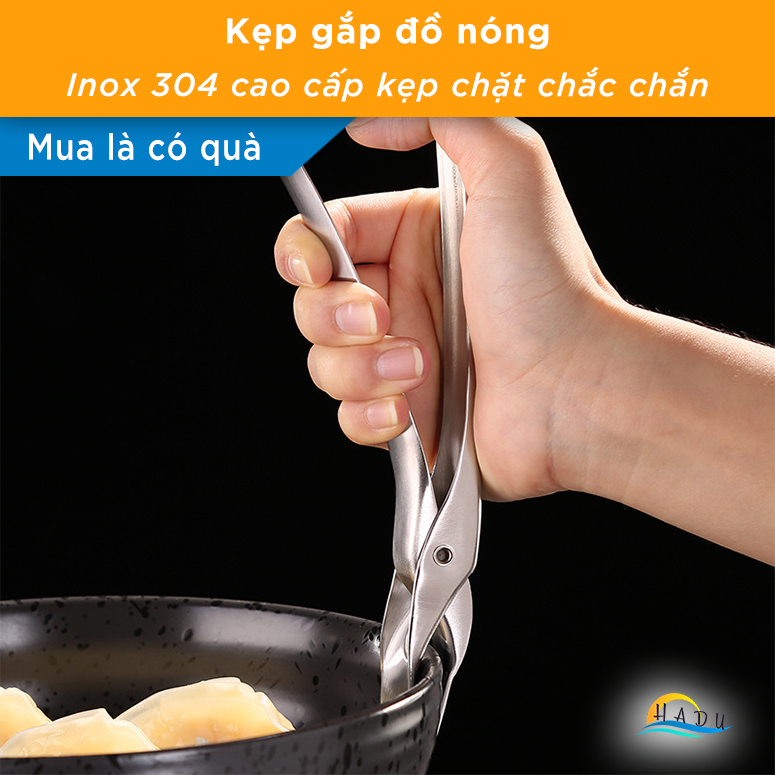 Kẹp Gắp Đồ Nóng Inox 304 Cao Cấp Kháng Khuẩn Đạt Chất Lượng Đức SSGP