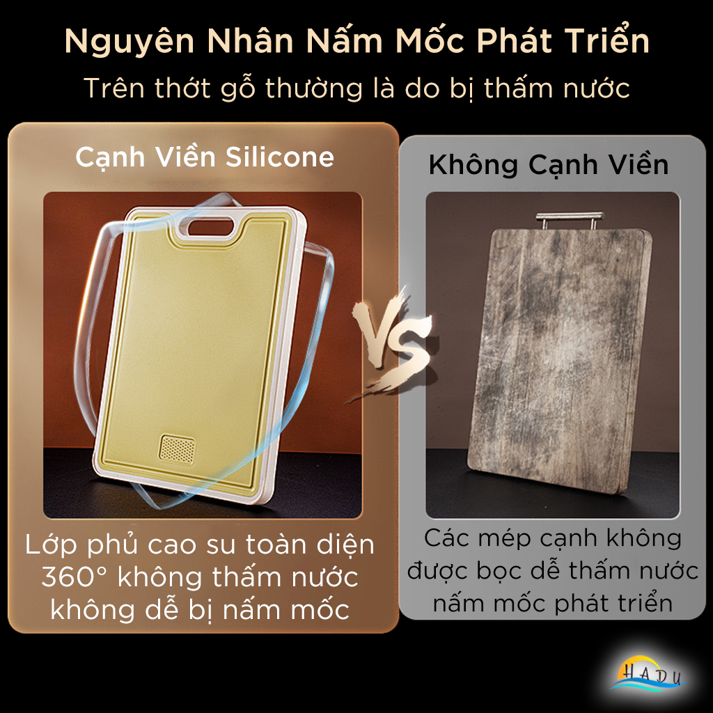 Thớt Gỗ Đàn Hương 2 Mặt SSGP, Kèm Chỗ Mài Gừng Tỏi, Chống Mốc, Đạt Chất Lượng LFGB Đức