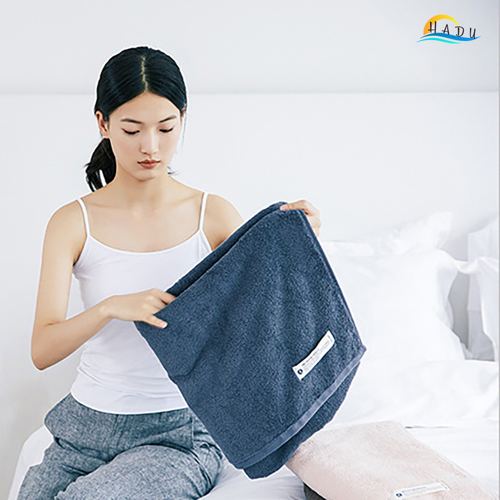 Khăn Tắm Cotton HADU Kháng Khuẩn, Siêu Mềm Mại, Thấm Hút Tốt, 70x140cm, Nhiều Màu