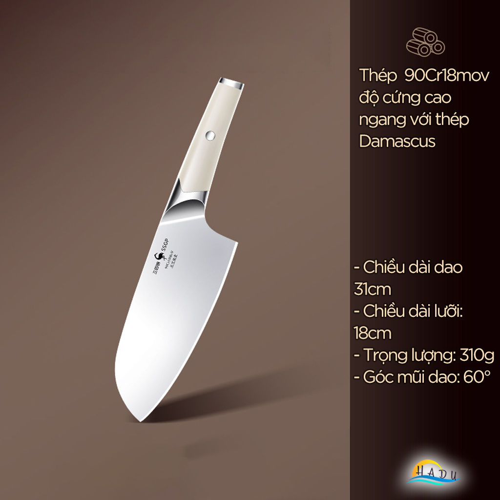 Dao Gọt Hoa Quả Trái Cây Kiểu Nhật Bản Màu Trắng Cao Cấp Đạt Chất Lượng LFGB Đức SSGP