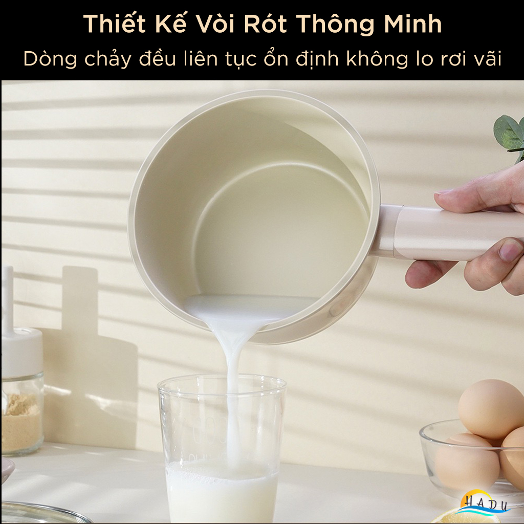 Nồi Chống Dính Gốm Cao Cấp 16cm – Không PFOA, Dẫn Nhiệt Đều, Nắp Thủy Tinh Trong Suốt, Dung Tích 1290ml SSGP