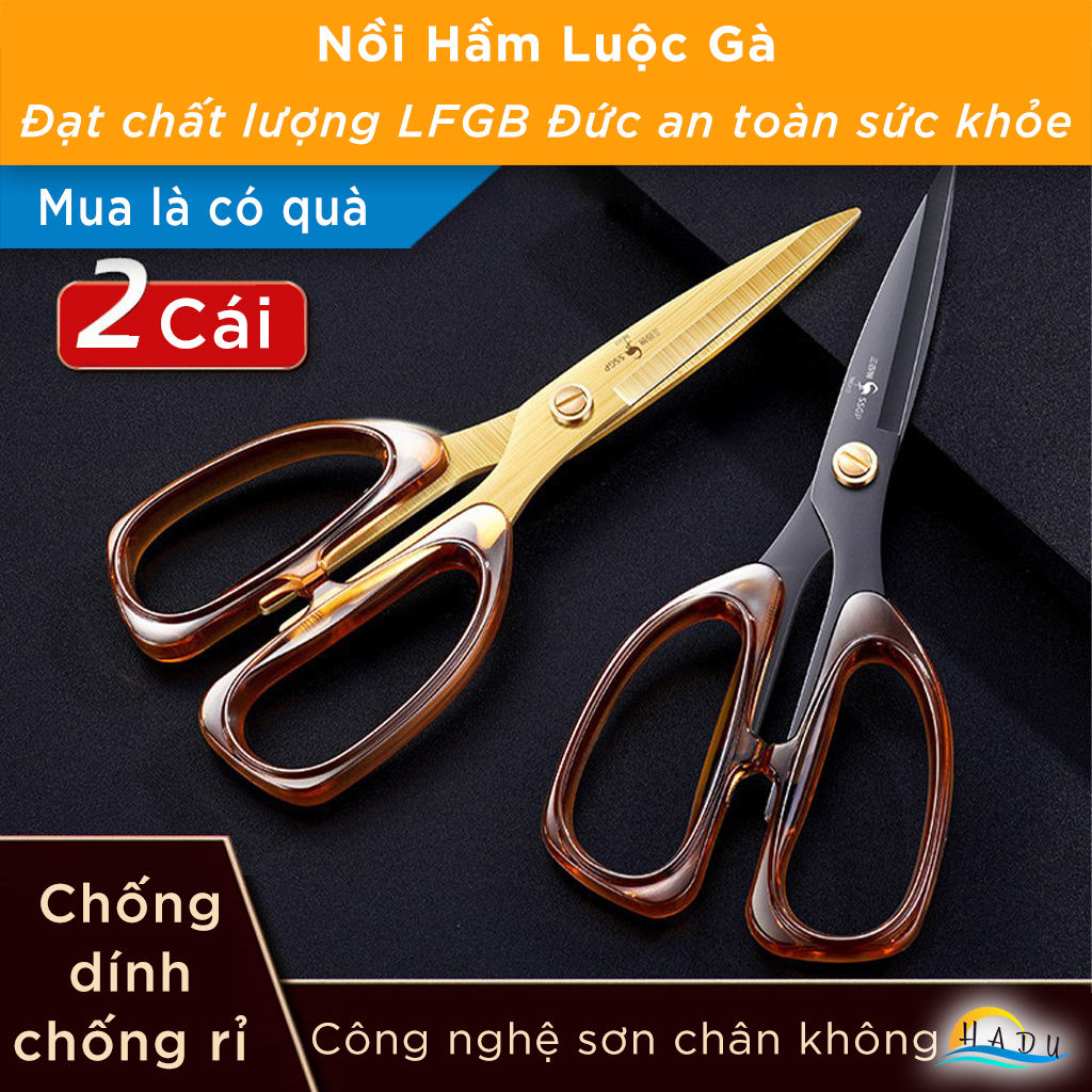 Kéo Văn Phòng Đa Năng Cao Cấp Không Dính Không Gỉ Đạt Chất Lượng Đức SSGP Hộp 2 Cái