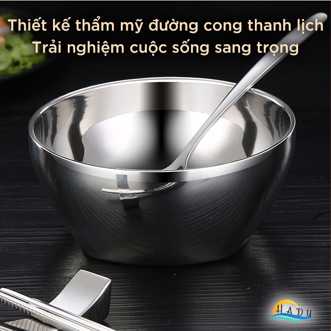 Bát Chén Ăn Cơm Dễ Thương Cute Đẹp Cao Cấp Inox 316 2 Lớp Cách Nhiệt Kiểu Hàn Quốc Đạt Chất Lượng Đức SSGP