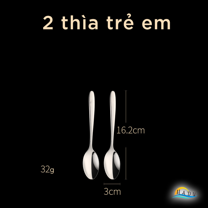 [2 Cái] Thìa Ăn Chính Inox 316L SSGP, Đúc Nguyên Khối, Kháng Khuẩn, Sang Trọng, Dài 20.5cm, Đạt Chất Lượng LFGB Đức