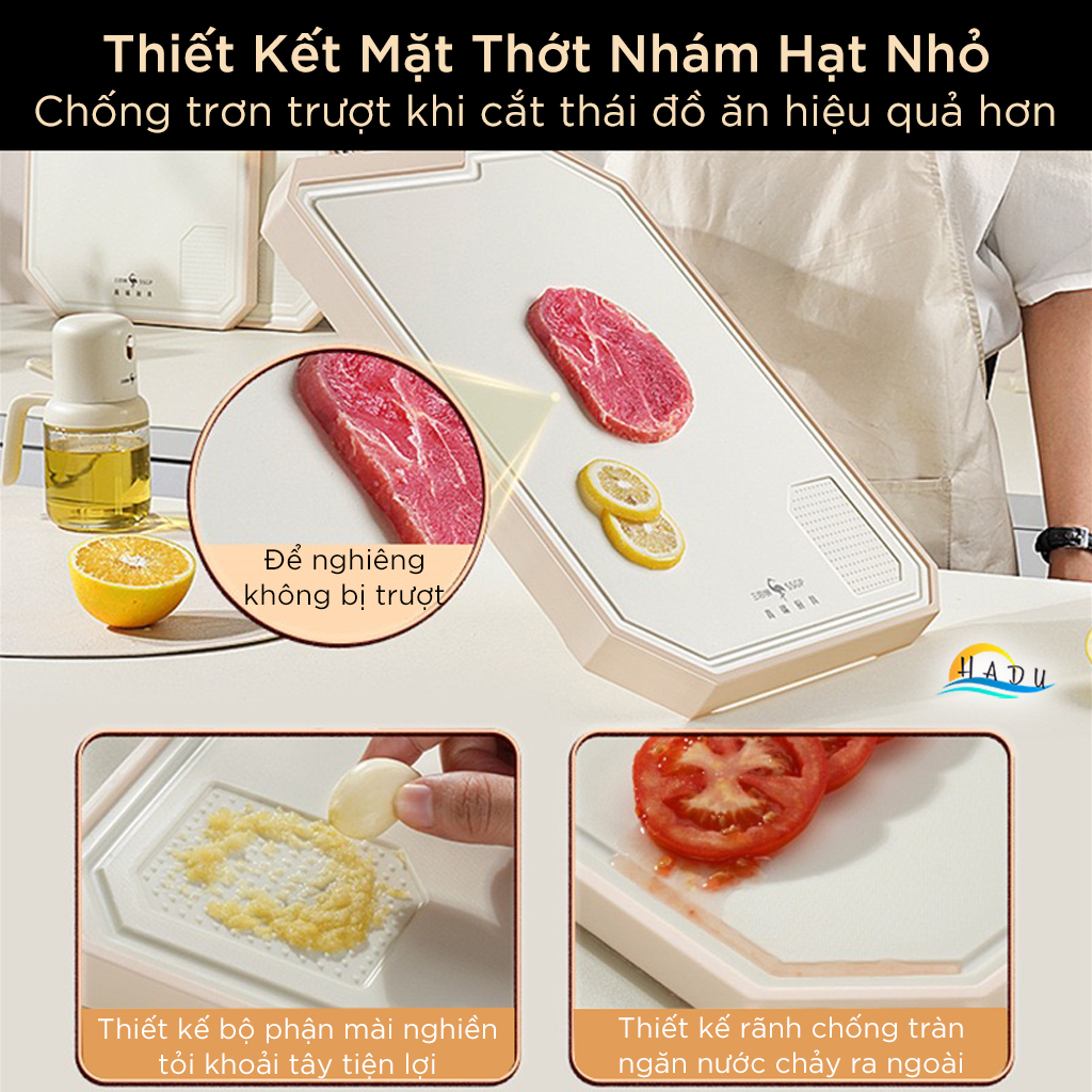 Thớt Kháng Khuẩn 2 Mặt Lúa Mạch Dày Cao Cấp Đạt Chất Lượng LFGB Đức SSGP