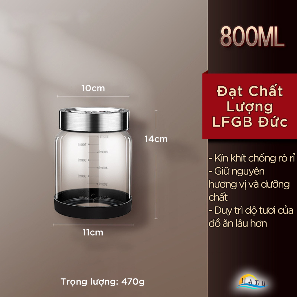 Hũ Thủy Tinh Muối Dưa SSGP, Có Van Xả Khí, Nắp Inox 304, Đạt Chất Lượng LFGB Đức