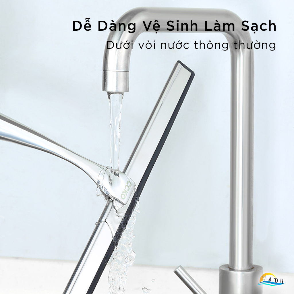 Cây Gạt Kính Cầm Tay CCKO, Thân Inox, Lưỡi Cao Su Mềm, Gạt Nước Sạch Không Vệt