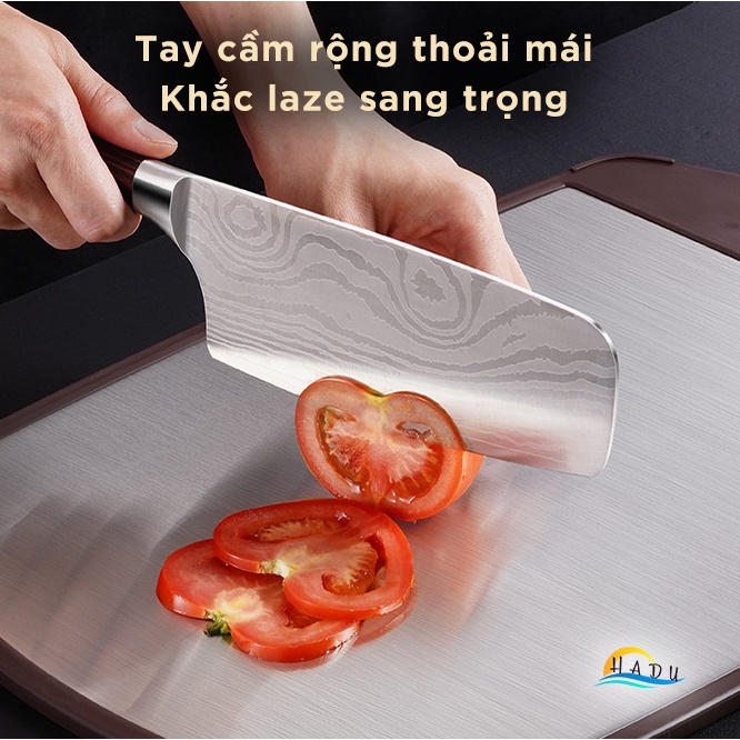 Bộ Dao Nhà Bếp Cao Cấp Inox Nhập Khẩu Đức – Độ Cứng 56HRC, Sắc Bén, Tay Cầm Gỗ Sang Trọng SSGP