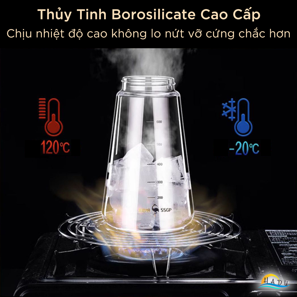 Bình Xịt Dầu Ăn Thủy Tinh SSGP 700ml, 2 Chế Độ Phun Rót, Định Lượng, Đạt Chất Lượng LFGB Đức