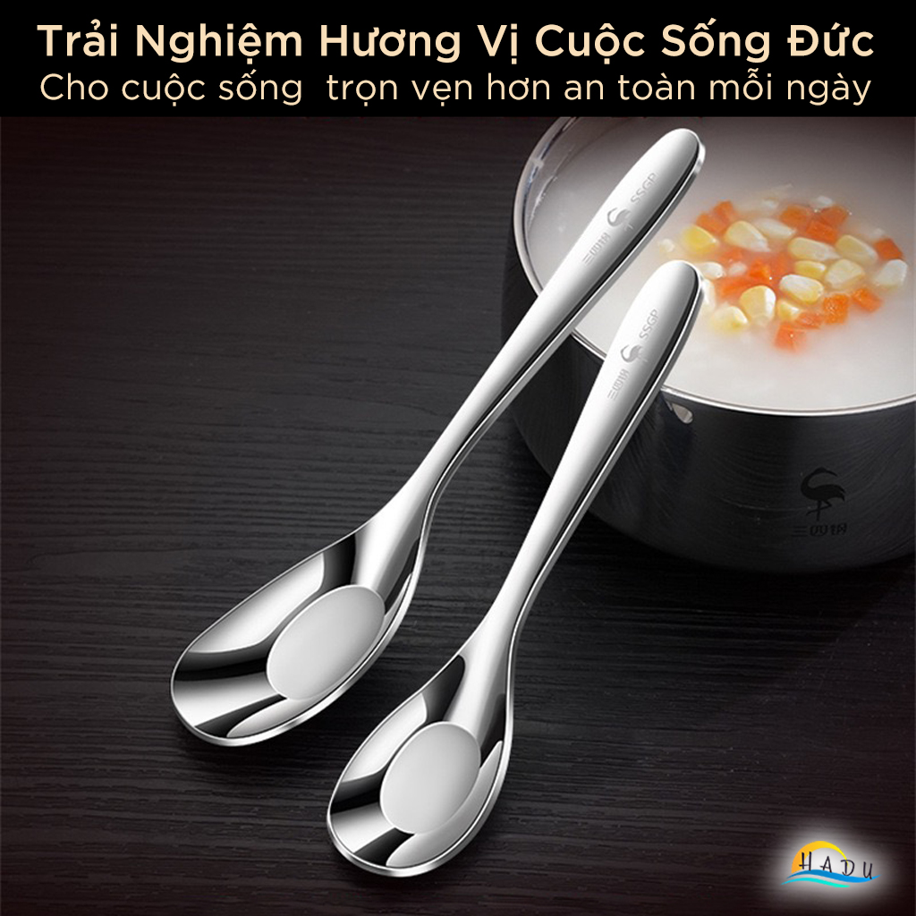 Thìa Phục Vụ Đa Năng SSGP, Inox 316L, Đầu Sâu, Kháng Khuẩn, Đạt Chất Lượng LFGB Đức