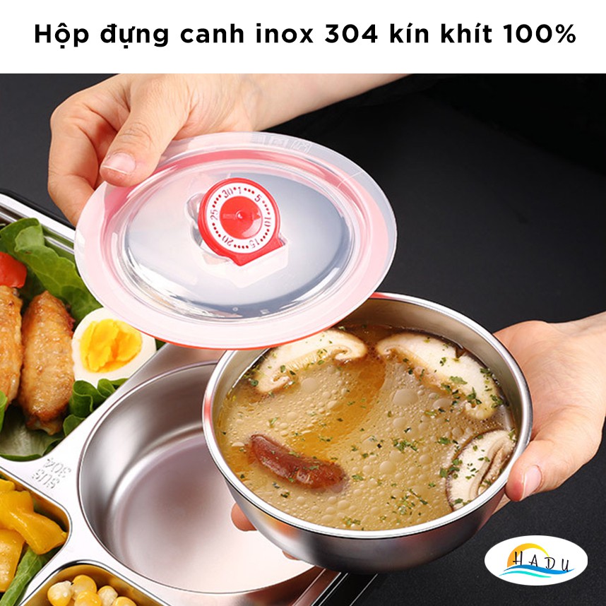 Hộp Đựng Cơm Văn Phòng 4 Tầng Cao Cấp – Giữ Nhiệt, Nhựa PP + Inox 304 An Toàn, Tiện Lợi Mang Đi SSGP