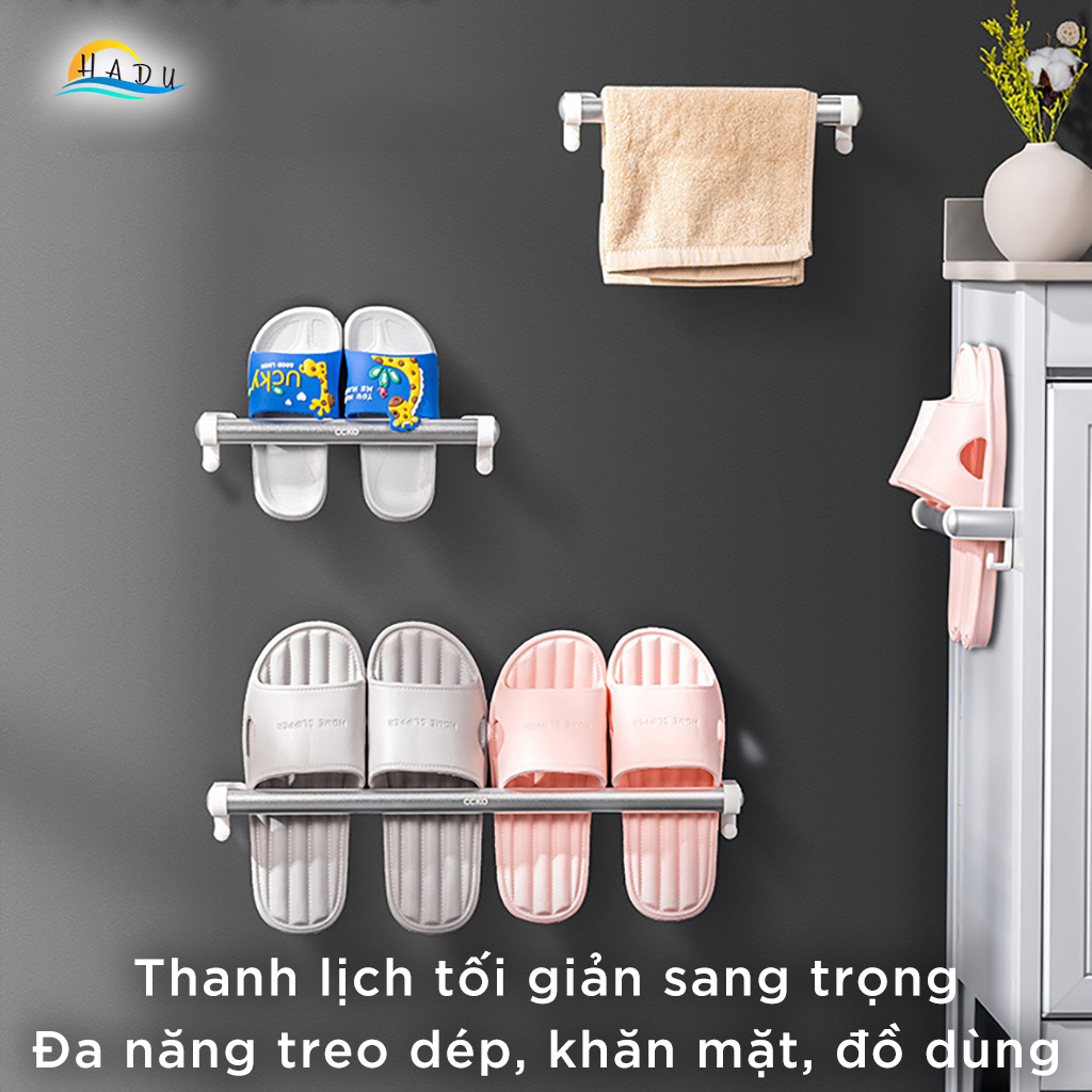 Giá Để Dép Dán Tường Hợp Kim Nhôm Cao Cấp, Tiết Kiệm Không Gian, Đa Năng, Thanh Lịch – Phù Hợp Nhà Tắm, Nhà Bếp CCKO