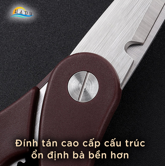 Kéo cắt gà nhà bếp inox độ cứng cao đạt tiêu chuẩn chất lượng Đức, kéo đa năng làm bếp cao cấp tay cầm cao su mềm SSGP