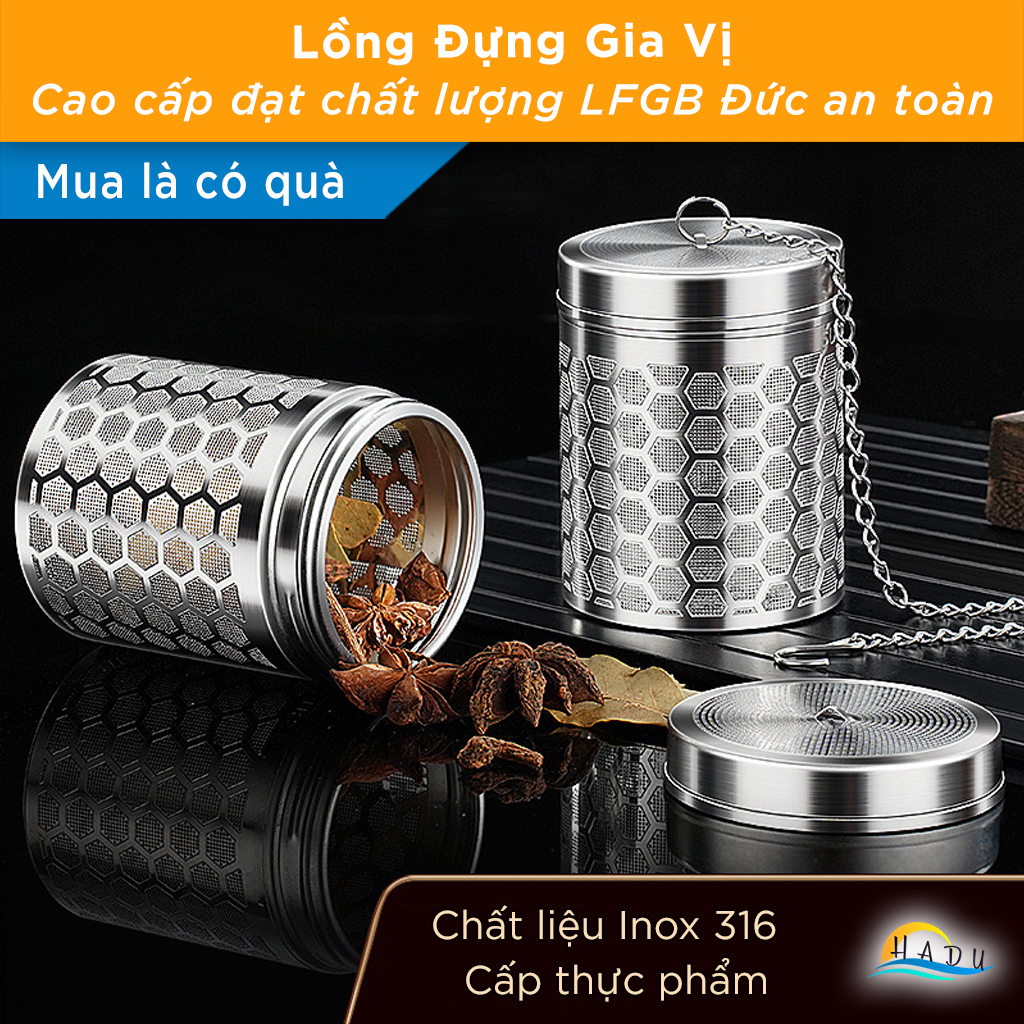 Lồng Lọc Gia Vị SSGP Inox 316, Kháng Khuẩn, Đạt Chất Lượng LFGB Đức