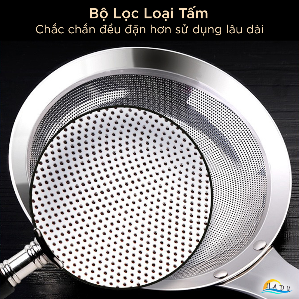 Vợt Hớt Bọt và Lọc Dầu SSGP, Inox 304, Dài 27cm, 33cm, Đạt Chất Lượng LFGB Đức