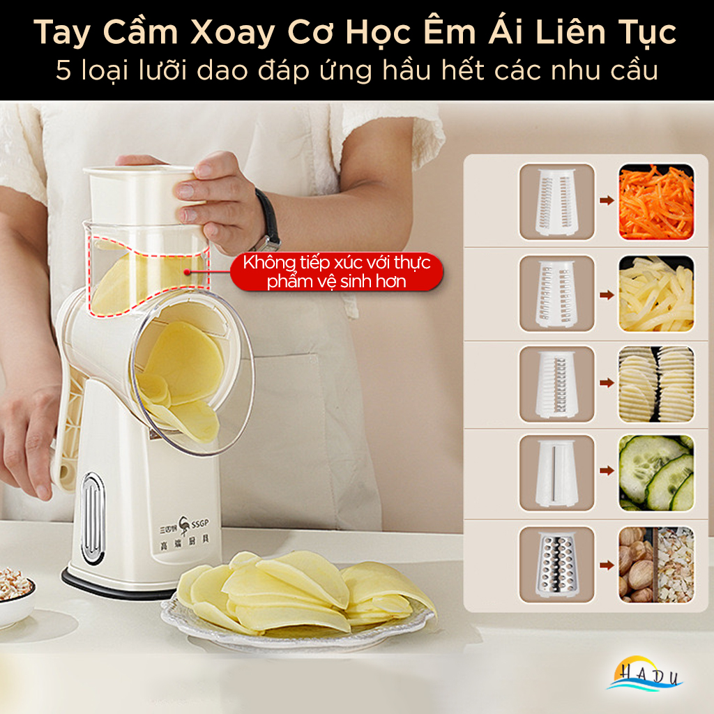 Bộ Nạo Bào Rau Quả Đa Năng Cao Cấp – Tay Cầm êm Ái, Lưỡi Dao Linh Hoạt, Đạt Tiêu Chuẩn LFGB Đức SSGP