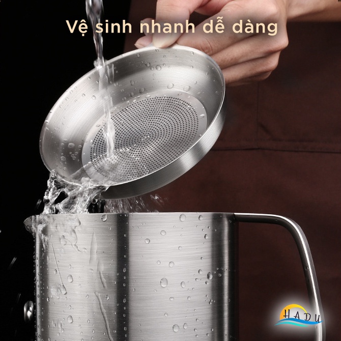 Bình Lọc Dầu Ăn Inox 304 SSGP, Kèm Lưới Lọc Siêu Mịn, Vòi Rót Chống Giọt, Đạt Chất Lượng LFGB Đức