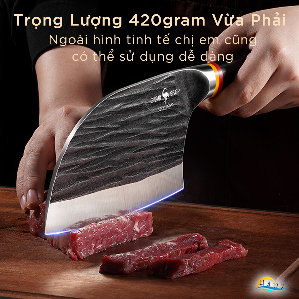 Dao Làm Bếp Cao Cấp Kiểu Nhật Bản Cán Gỗ Đạt Chất Lượng LFGB Đức SSGP