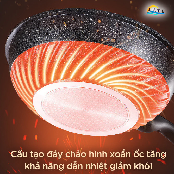 Chảo Đá Núi Lửa Bếp Từ SSGP 30cm, Chịu Nhiệt 460°C, Lòng Sâu 9.5cm, Đạt Chất Lượng LFGB Đức