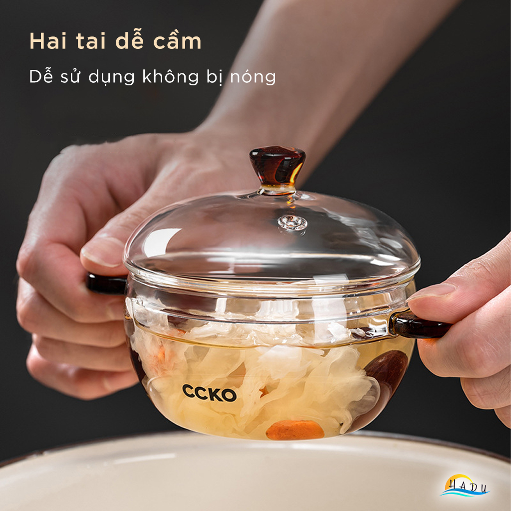 Tô Thủy Tinh Chịu Nhiệt CCKO 315ml, Dùng Được Trên Bếp Ga, Lò Vi Sóng, Borosilicate, Trong Suốt