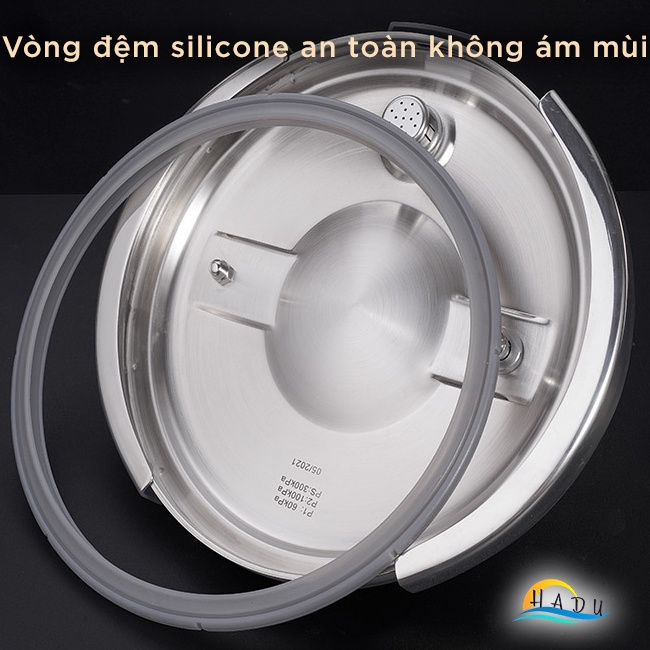 Nồi Áp Suất Bếp Từ Inox 304 SSGP 7L, Đáy 3 Lớp, Hầm Nhanh, An Toàn, Đạt Chất Lượng LFGB Đức