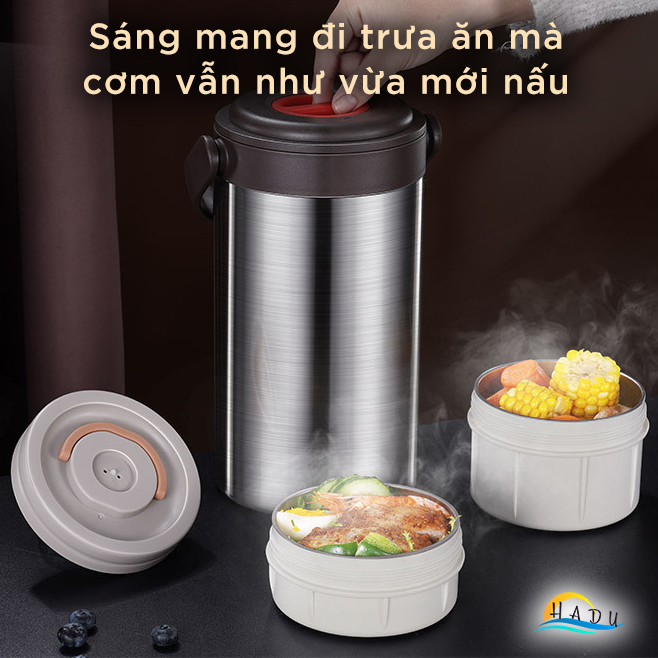 Hộp Cơm Giữ Nhiệt 10 Lớp SSGP, Lõi Inox 316L, Giữ Nóng 6 Giờ, Đạt Chất Lượng LFGB Đức