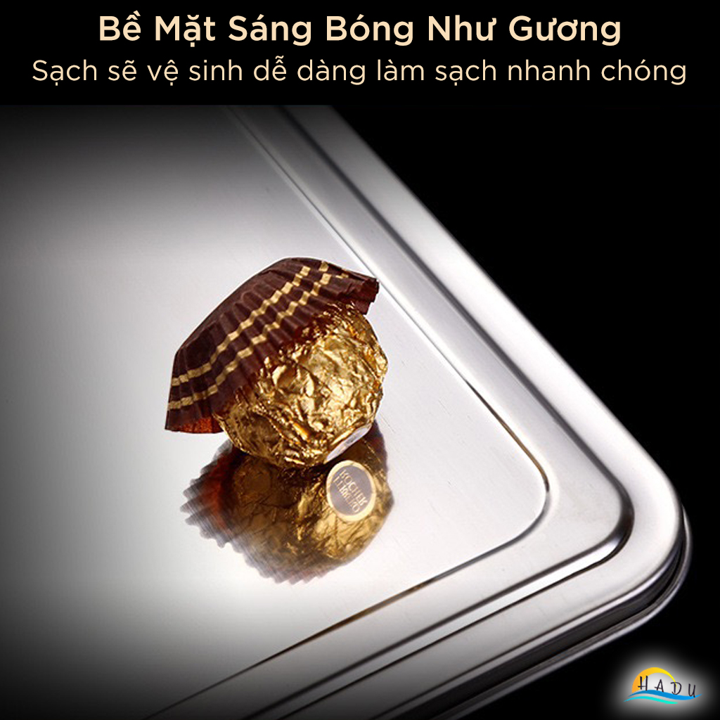 Khay Ăn Cơm Inox 304 SSGP, 4 Ngăn, 5 Ngăn, Có Nắp Đậy, Lòng Sâu, Đạt Chất Lượng LFGB Đức