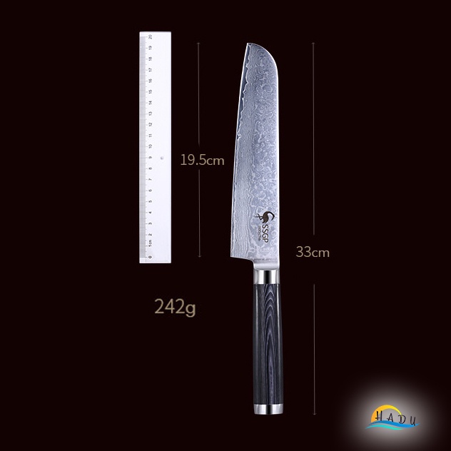 Dao Thái Thịt Nhà Bếp Siêu Sắc Cao Cấp Kiểu Nhật Bản Damacus Đạt Chất Lượng Của Đức SSGP