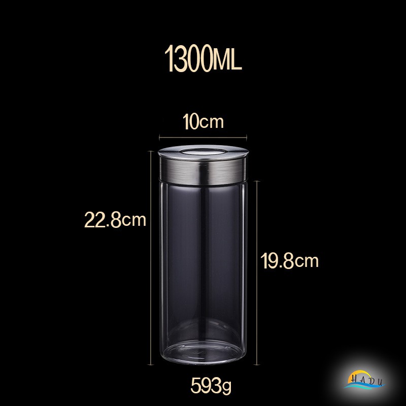 Hộp Đựng Trà Cafe Đồ Khô Và Ngũ Cốc Thủy Tinh Có Nắp Inox Cao Cấp Đạt Chất Lượng Đức SSGP