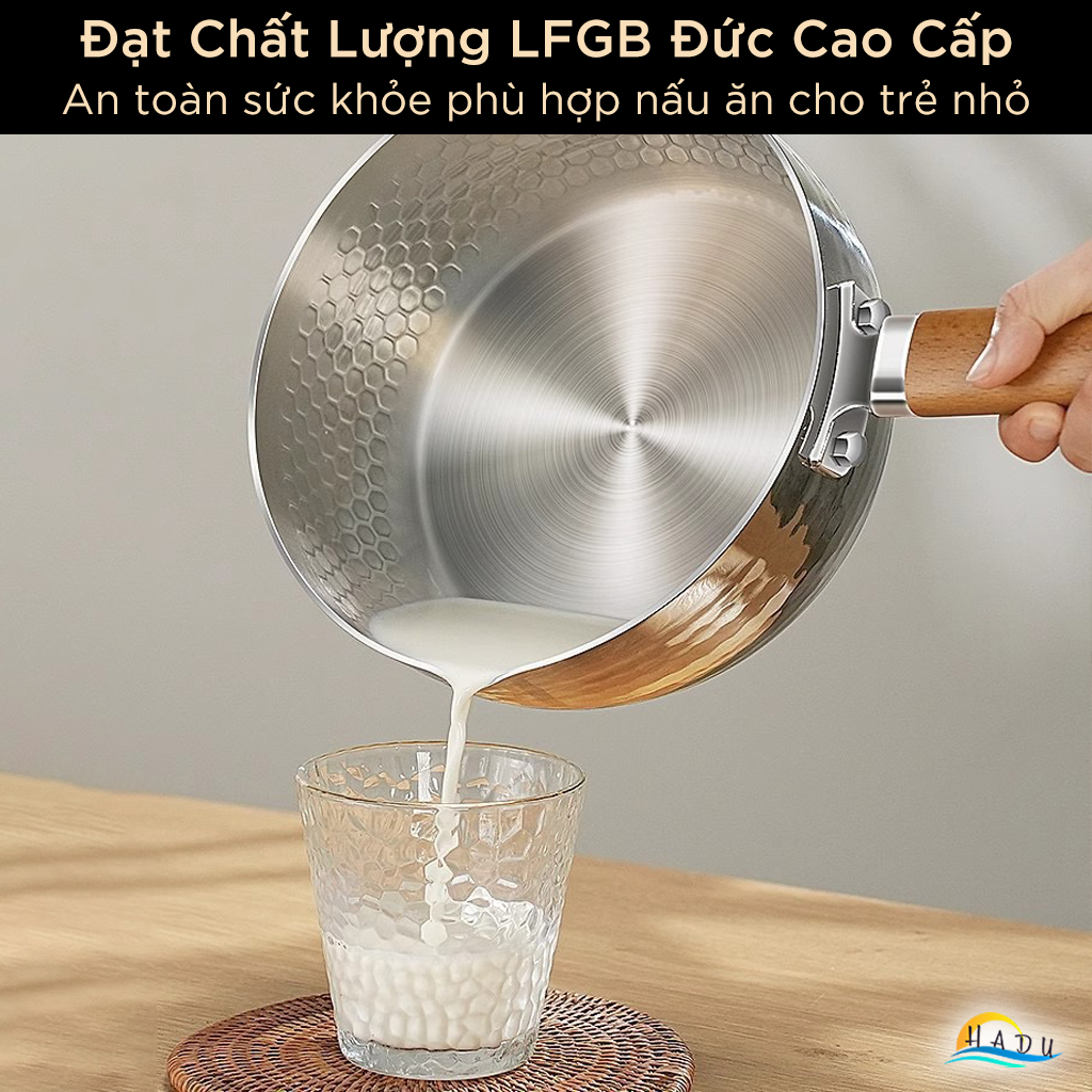 Nồi Inox 316L Bếp Từ SSGP 22cm (3L) Tay Cầm Gỗ Sồi, 5 Lớp, Đạt Chất Lượng LFGB Đức