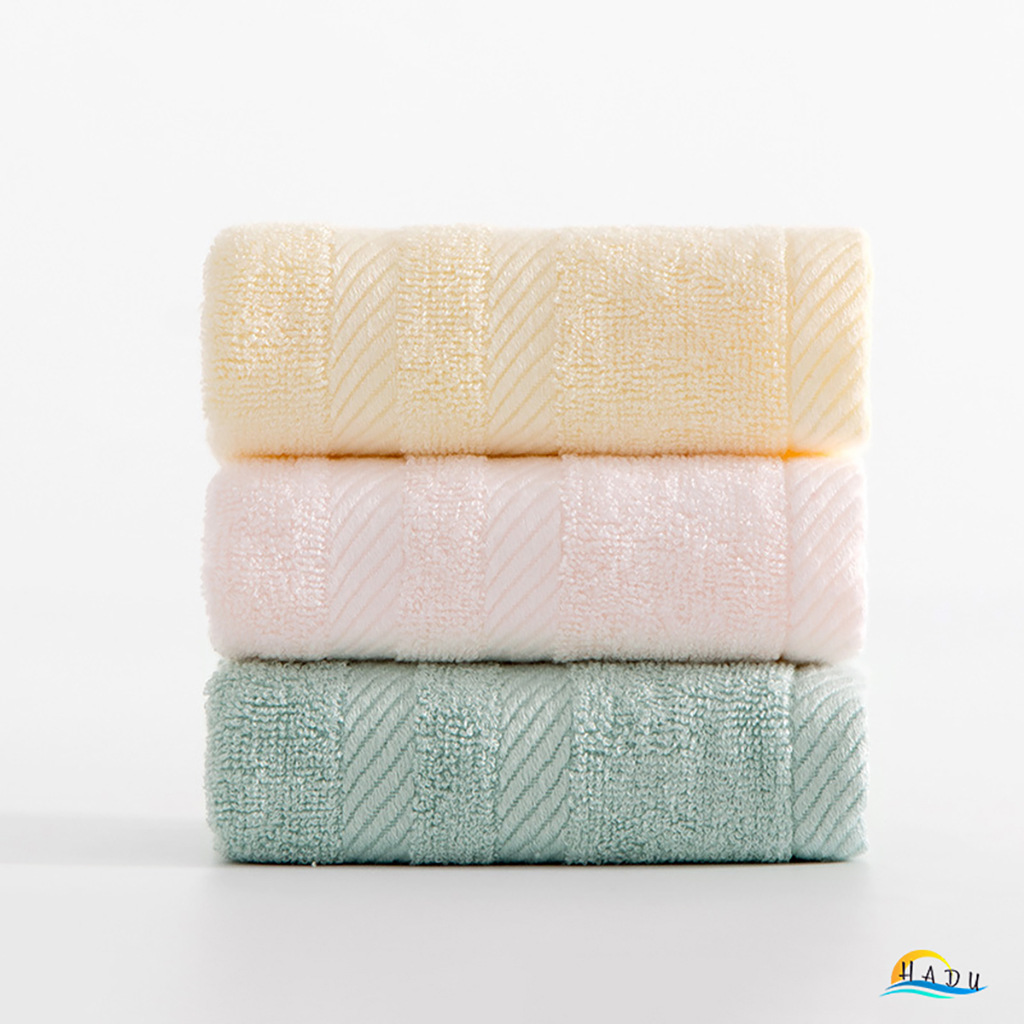 Khăn Mặt Cho Bé HADU, Cotton Sợi Tre, Kháng Khuẩn, Siêu Mềm Mại, 26x48cm, Nhiều Màu