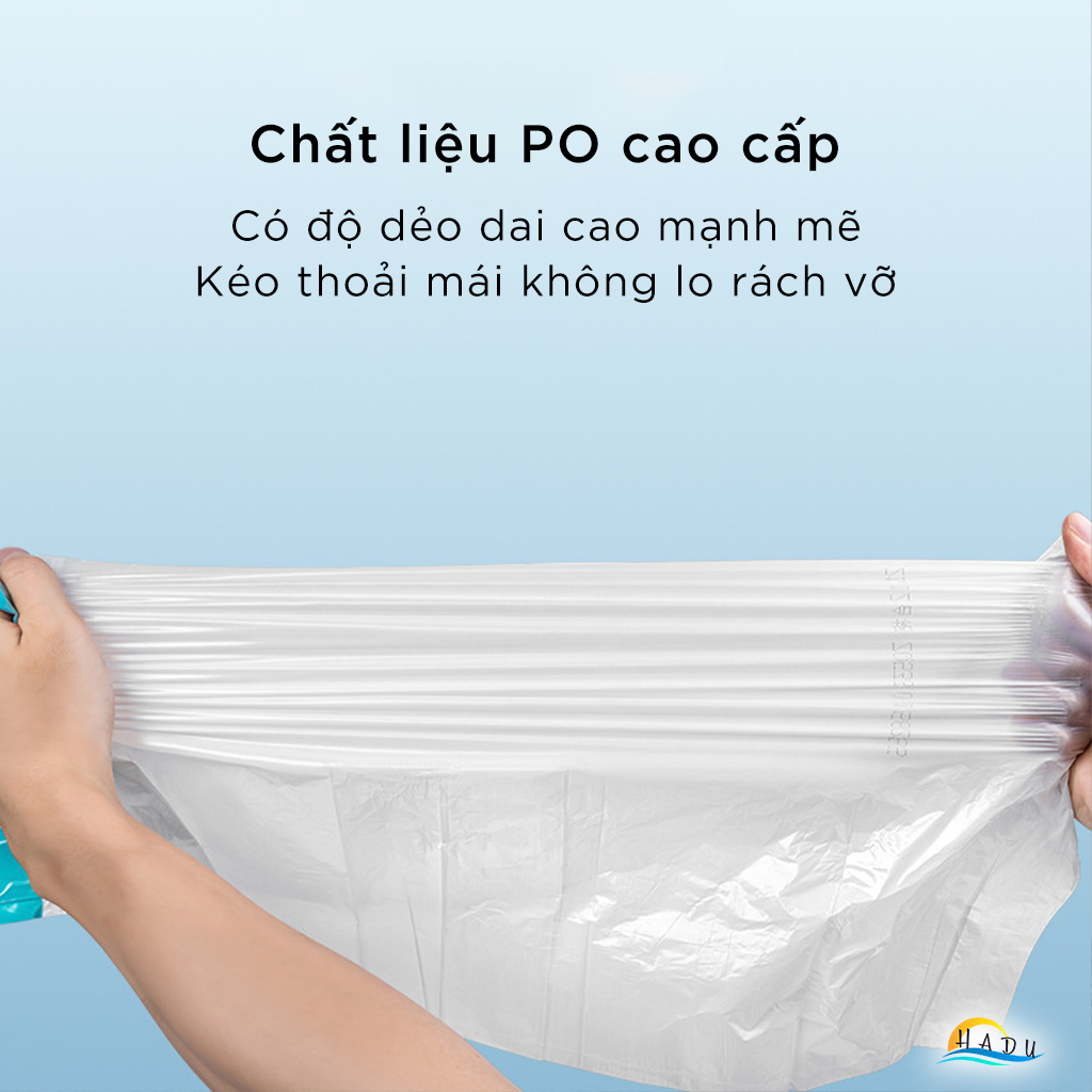 Cuộn 60 Túi Đựng Rác CCKO Có Dây Rút, Chịu Nhiệt, Dẻo Dai, Size 40x45cm Cho Thùng 3-10L
