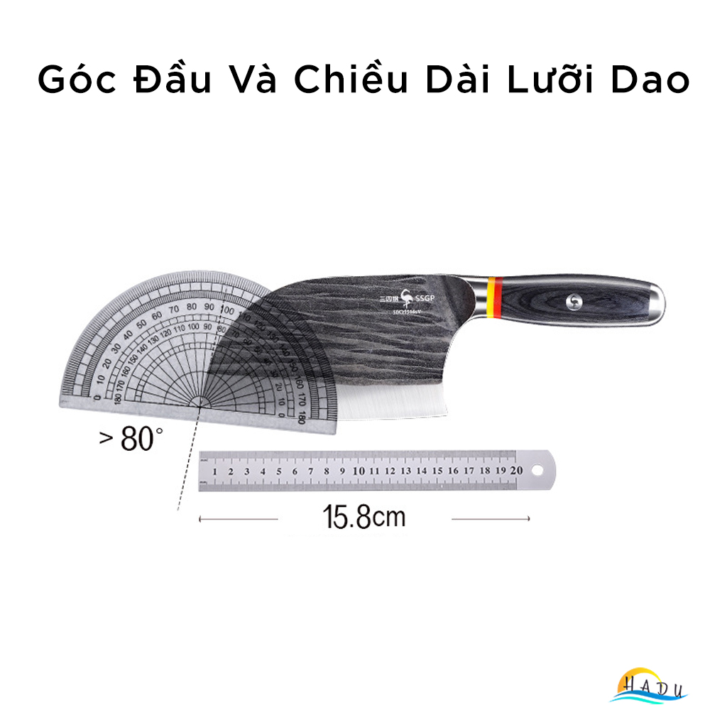 Dao Làm Bếp Cao Cấp Kiểu Nhật Bản Cán Gỗ Đạt Chất Lượng LFGB Đức SSGP