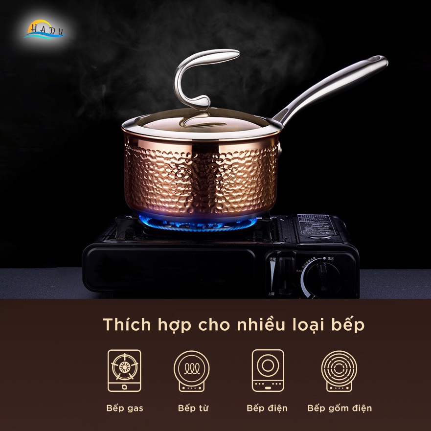 Nồi Inox Bếp Từ 304 3 Đáy Cao Cấp 16cm Đạt Chất Lượng Đức SSGP