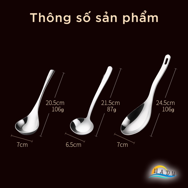 Muôi Múc Canh Inox 304 Cao Cấp – Chống Nóng, Thiết Kế Sang Trọng, An Toàn Cho Sức Khỏe SSGP