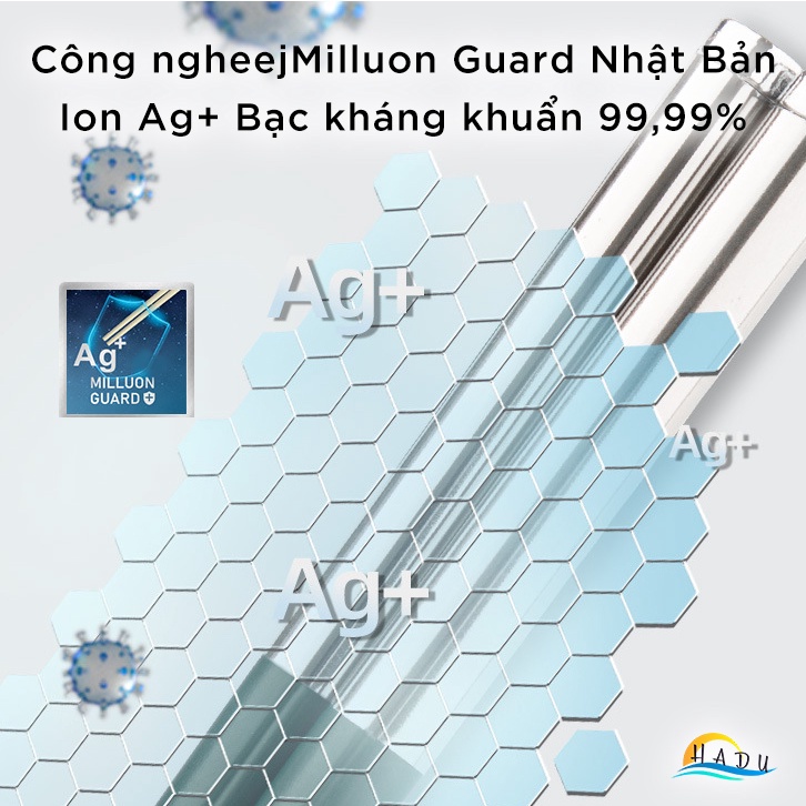 Bộ 10 Đôi Đũa Hợp Kim HADU Kiểu Bắc Âu, Chống Mốc, Chống Trơn, 27.3cm, Màu Xanh