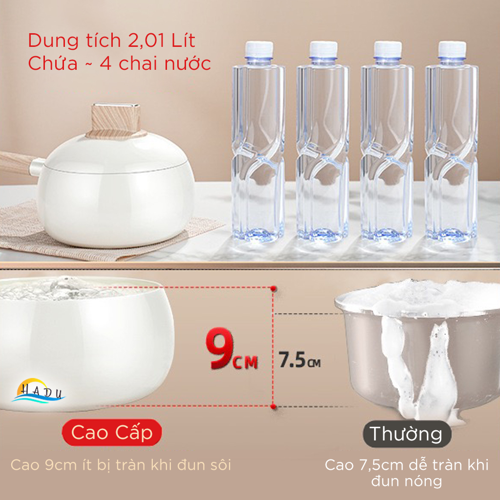 Nồi Chống Dính Mini 16cm – Ceramic Cao Cấp, Hợp Kim Nhôm, Kháng Khuẩn 99.99%, Dùng Cho Mọi Loại Bếp SSGP