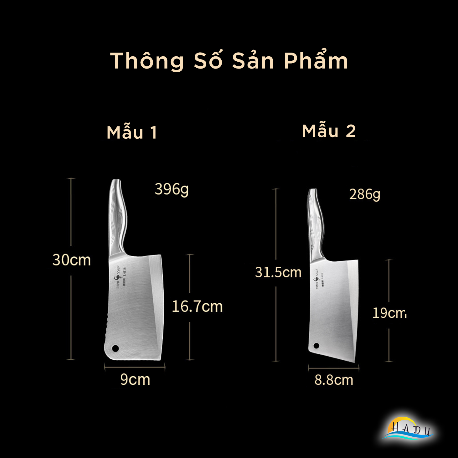 Dao Chặt Xương Thịt Gà Kiểu Nhật Bản Cao Cấp Đạt Chất Lượng Đức SSGP