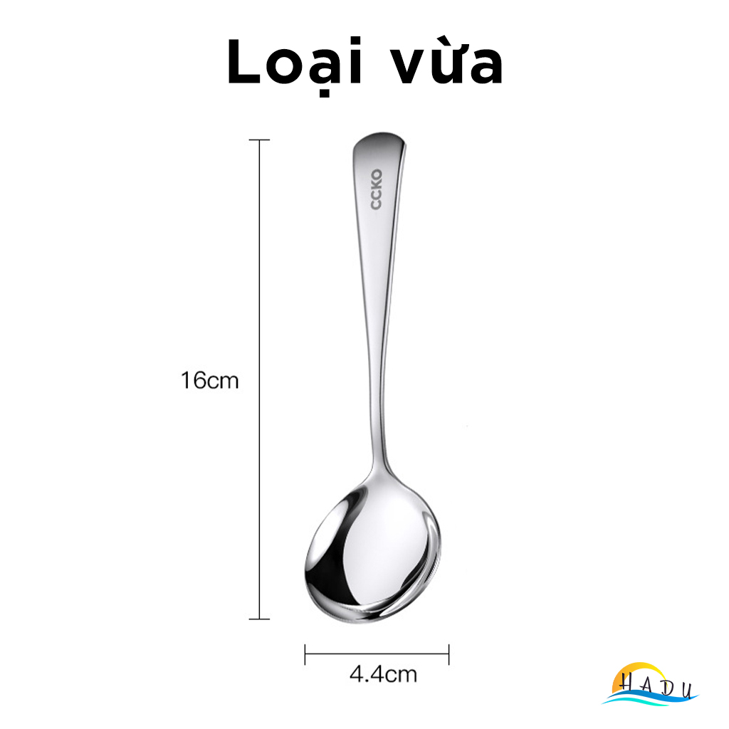 Thìa Inox 304 Cao Cấp - Đúc Nguyên Khối, Bền Bỉ, An Toàn Cho Sức Khỏe, Thiết Kế Sang Trọng CCKO
