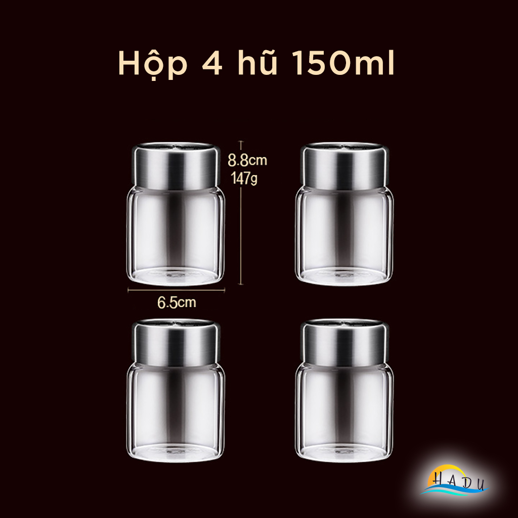 Hũ Chưng Yến Thủy Tinh Borosilicate SSGP, Nắp Inox 304 Kín Hơi, Chịu Nhiệt 300°C, Đạt Chất Lượng LFGB Đức