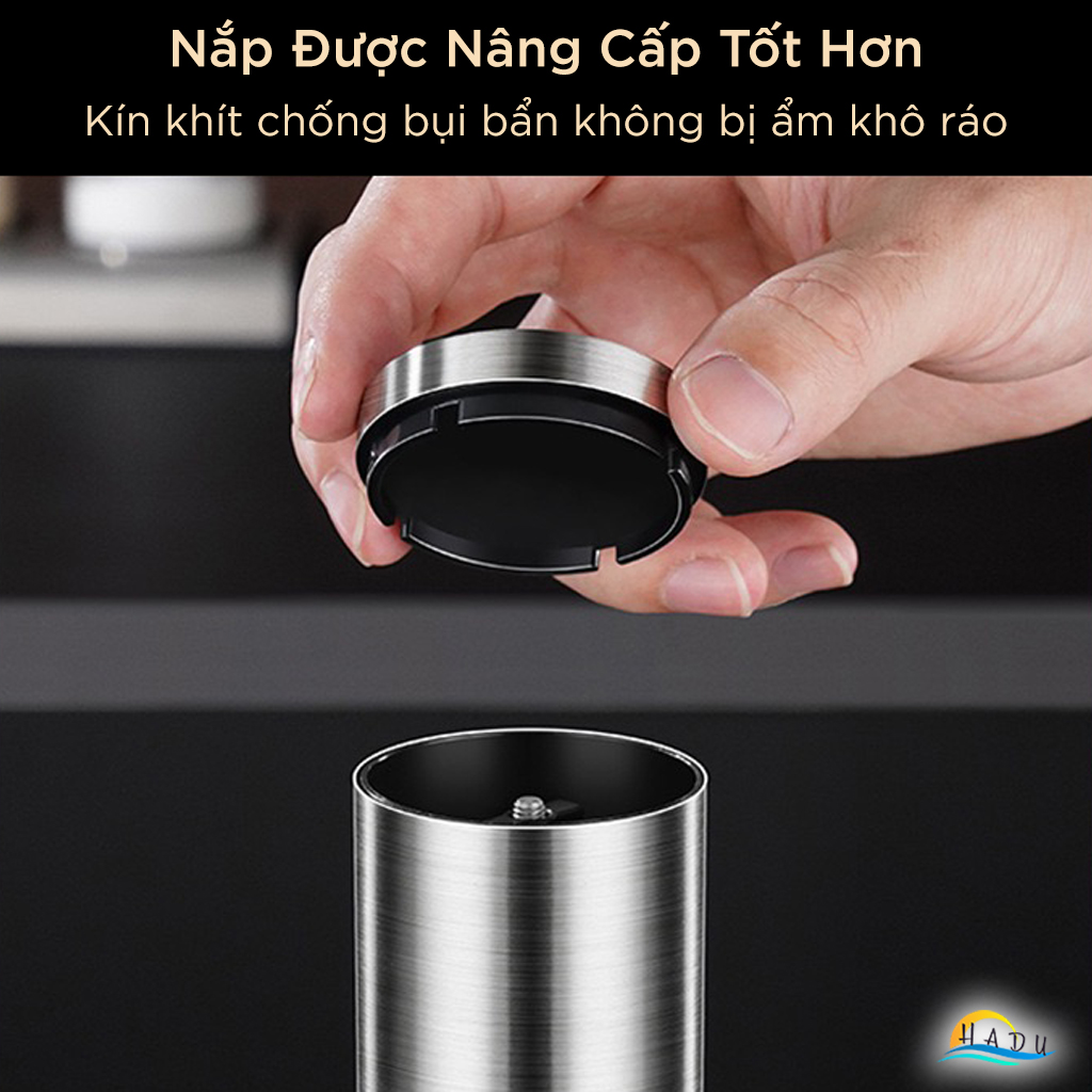 Cối Xay Tiêu Cầm Tay Cao Cấp – Thép Không Gỉ, Lõi Mài Gốm Chống Mài Mòn, Điều Chỉnh Độ Xay Linh Hoạt, Đạt Tiêu Chuẩn LFGB Đức SSGP