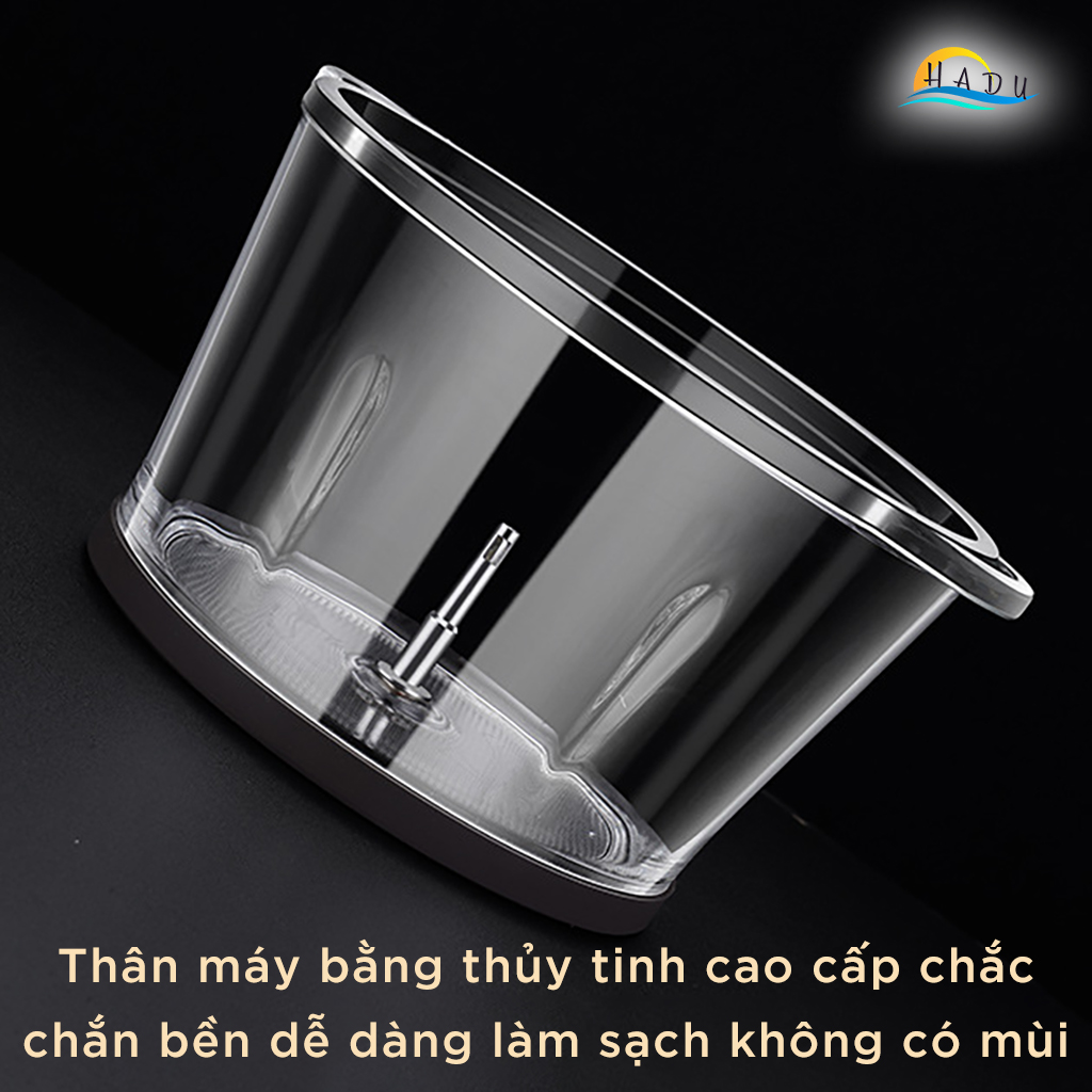 Máy Xay Thịt Cầm Tay Inox 304 Cao Cấp – Dung Tích 2L, Công Suất 400W, Lưỡi Dao Sắc Bén, An Toàn Sức Khỏe SSGP