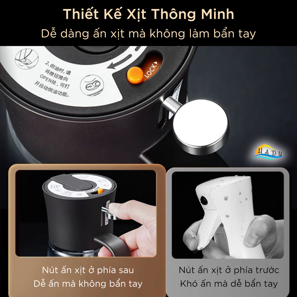 Bình Xịt Dầu Ăn Thủy Tinh SSGP 700ml, 2 Chế Độ Phun Rót, Định Lượng, Đạt Chất Lượng LFGB Đức