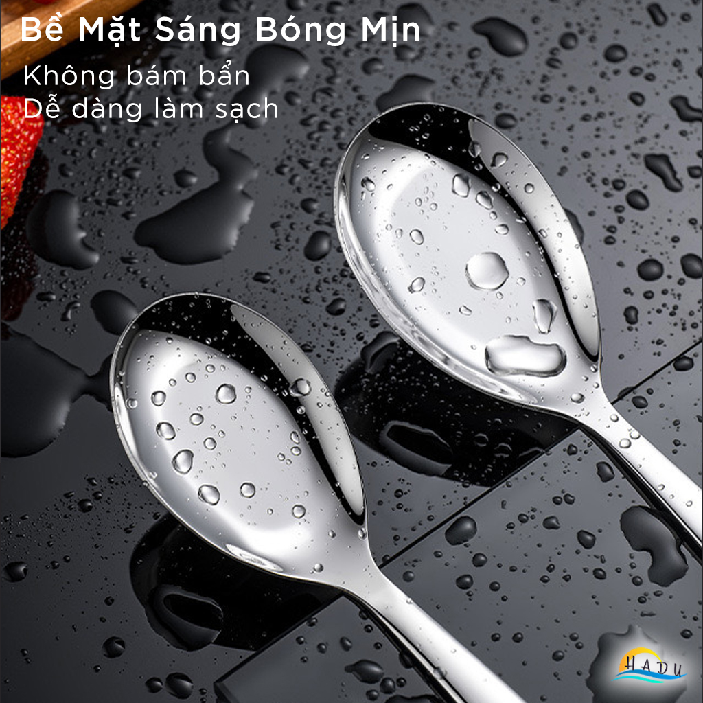 Thìa Ăn Phở Inox 304 CCKO, Đúc Nguyên Khối, Lòng Sâu, 3 Size