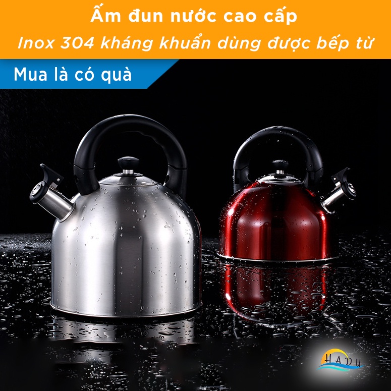Ấm Đun Nước Bếp Từ Inox 304 CCKO 3L, Có Còi Báo Sôi, Đáy 5 Lớp, Nấu Nhanh