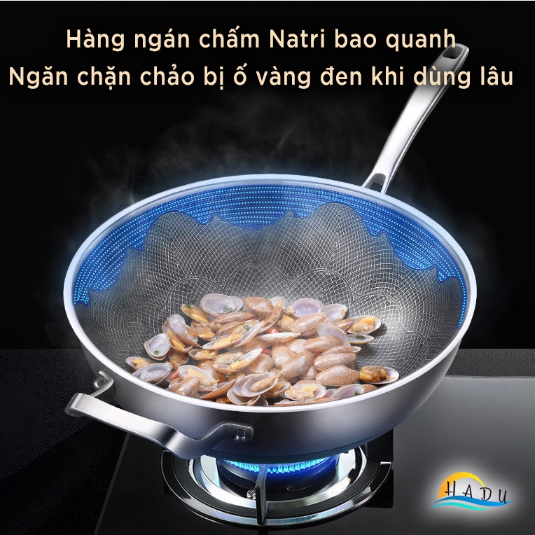 Chảo Chống Dính Lòng Sâu Bếp Từ SSGP 30cm, Inox 316L, Phủ Dupont Mỹ, Đáy 5 Lớp, Đạt Chất Lượng LFGB Đức