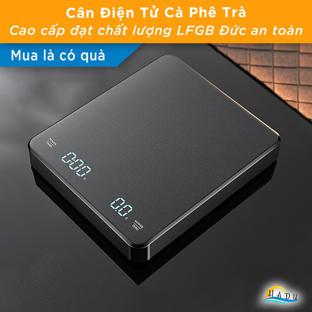 Cân Điện Tử Pha Cà Phê SSGP 3kg/0.1g, Tích Hợp Hẹn Giờ, Sạc USB, Màn Hình LED, Đạt Chất Lượng LFGB Đức