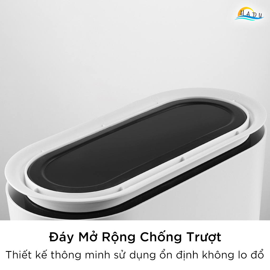 Thùng Rác Phân Loại 2 Ngăn CCKO 9L, Nắp Nhấn Mở, Cho Phòng Khách, Nhiều Màu