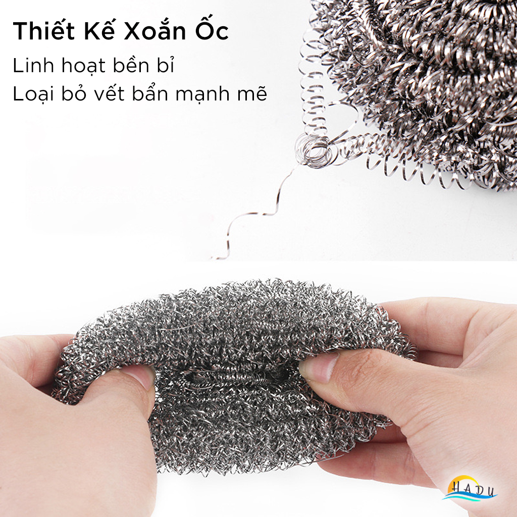 Miếng Rửa Chén Inox 410 Cao Cấp – Sạch Nhanh, Không Gỉ, Bền Bỉ Theo Thời Gian HADU