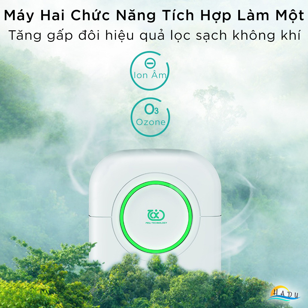 Máy Khử Mùi Nhà Vệ Sinh HADU, Công Nghệ Ozone và Ion Âm, Lọc Khí, Cho Phòng 15m²